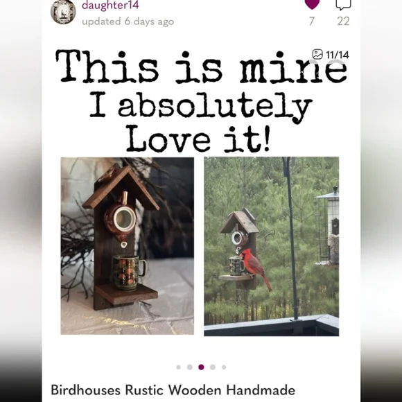 Rustic Wooden Handcrafted Bird Feeder Teapot Extending The Olive Branch - Picture 6 of 16